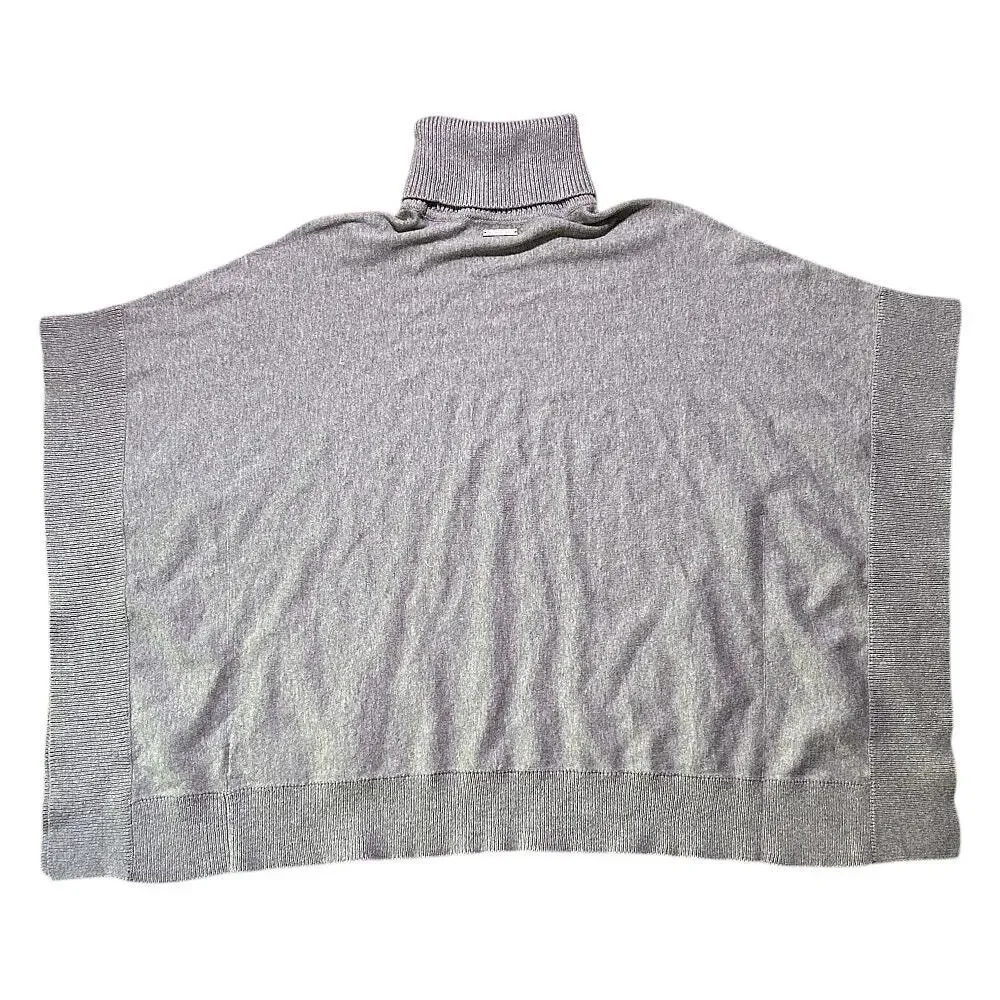 NWT Michael Kors Poncho Turtleneck Heather Gray Sweater XS